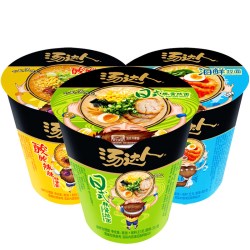 统一 汤达人方便面整箱12杯装泡面日式豚骨拉面酸辣豚骨面海鲜拉面