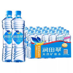 润田 翠天然矿泉水饮用水弱碱性非纯净水500ml*24整箱泡茶瓶装