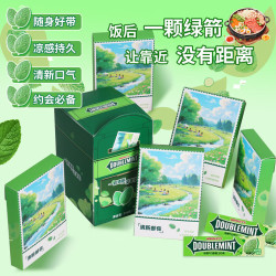 绿箭 德芙（Dove）绿箭新包装 清新邮你 无糖口香糖原味薄荷清新口气休闲零食tzt 绿箭薄荷口香糖