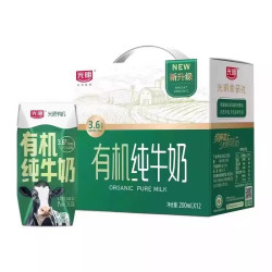 光明 有机纯牛奶 200ml*12盒