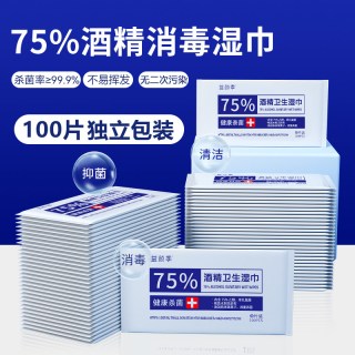 移动端：益颜季 酒精消毒湿巾 100片