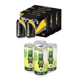 屈臣氏 原味无糖苏打水 0糖0卡0脂 330ml*24罐*3件（赠菠萝汁265ml*4罐）