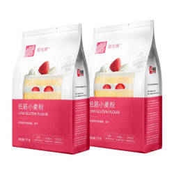 美玫牌 低筋面粉1kg*2烘焙蛋糕粉专用原材料曲奇饼干家用小麦粉4斤