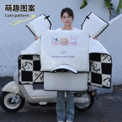 良品 电动车挡风被冬季防雨防水加绒加厚保暖电摩挡风罩