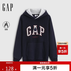 Gap 男女装冬季款logo贴布绣摇粒绒宽松连帽衫卫衣831268