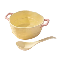 欧因 8英寸双耳陶瓷汤碗