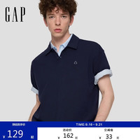 Gap 892476 纯棉小熊刺绣 翻领POLO衫