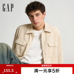 Gap 纯棉灯芯绒 男士长袖衬衫