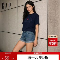Gap 男女装2026春季新款纯棉logo印花宽松短袖T恤休闲上衣883711
