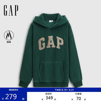 Gap 撞色logo 连帽套头卫衣 绿色 M (170/92A)亚洲尺码