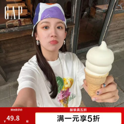 Gap 883714 印花大Logo 白色 L 短袖T恤