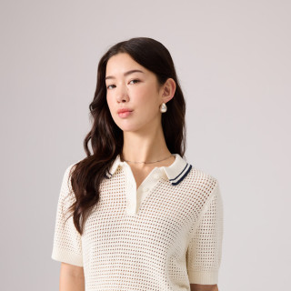 Levi's 女士学院风针织短袖POLO衫