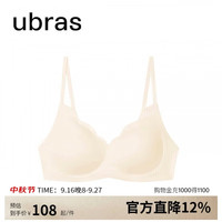 Ubras 花瓣杯软支撑文胸罩细肩带女士内衣女无钢圈聚拢燕麦奶-背勾M 燕麦奶-背勾款
