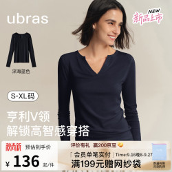 Ubras 莱赛尔天丝羊毛肌底衣轻薄T恤打底衫女打底衣内搭上衣女 深海蓝色 M