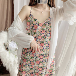 季节集 女士碎花吊带连衣裙 oDix44988