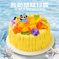熊猫叮咚 6英寸酸奶奶油生日蛋糕7选1（网红酸奶款）