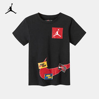 Jordan 耐克（NIKE）童装男女童短袖T恤夏季儿童 正黑色 160(XL)