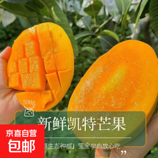 攀枝花 凯特芒 青黄皮 四川甜心芒生熟两吃大芒果当季芒新鲜水果 带箱6斤净重5.5斤单果400g