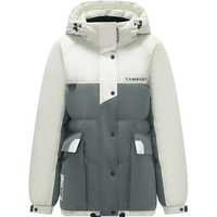 坦博尔 TB235560 拼接连帽工装羽绒服