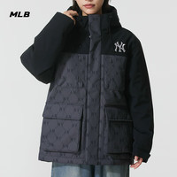 MLB 官方 男女羽绒服26新款冬季复古撞色拼接休闲复古外套3ADJM0156 纽约洋基队