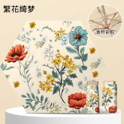 温诗欧 彩胶金架超轻迷你晴雨伞