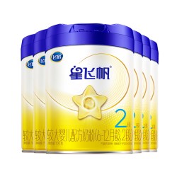 飞鹤 店播专属】飞鹤星飞帆2段婴儿配方牛奶粉二段700g*6罐官方