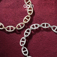 APM Monaco 白色Maille Marine猪鼻子手链男女款情侣手饰 生日礼物