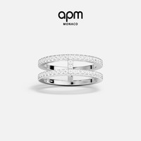 APM Monaco 白色Cannes双层工字戒指女小众设计生日礼物官方旗舰店