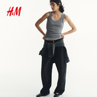 H&M HM女装背心2026夏季新款圆领内搭打底内搭无袖吊带上衣1257593