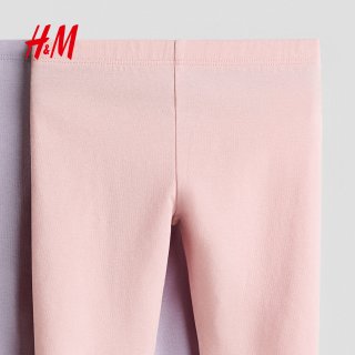 H&M HM童装儿童女童裤子2件装2026秋季新款舒适棉质骑行短裤1329974