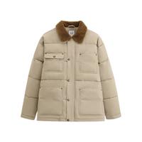 Gap 830325 仿羊羔绒翻领 卡其色 M 男士棉服