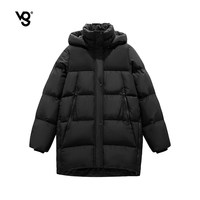 VUUG 长款棉服加厚连帽可拆卸 保暖外套