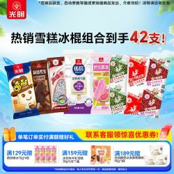 光明牌 白雪冰砖牛奶巧克力奶砖奇形娃娃雪糕 雪糕棒冰组合42支