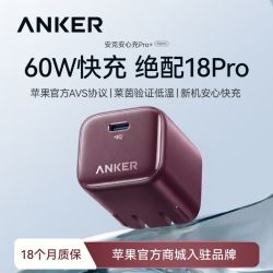 Anker 安心充Pro+45W苹果充电器iPhone18Pro新机60W充电头AVS