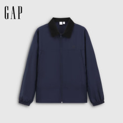 Gap 【防泼水】logo印花翻领防晒夹克 854138