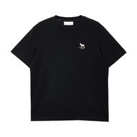 杰克琼斯 男士纯棉圆领短袖T恤 黑色 3XL