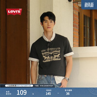 Levi's 25年春季男士双马印花潮流休闲针织短袖T恤 黑色 004IT-0001 M