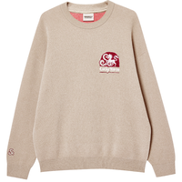 JACK&JONES 杰克琼斯 雪尼尔字母提花植绒贴布 男士针织衫