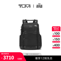 TUMI 男士双肩包廓形通勤包电脑包 黑色