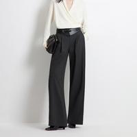 VERO MODA 26秋冬新品立体压褶设计直筒西装裤通勤简约休闲裤女