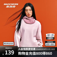 斯凯奇 加绒款丨卫衣男女同款年春季舒适时尚潮流保暖加绒上衣 芭蕾舞鞋粉/02GM M