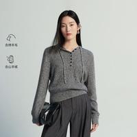 VERO MODA 26秋新品含绵羊毛山羊绒连帽上衣百搭通勤针织衫女