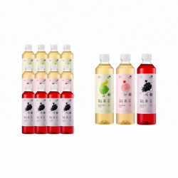 喜茶 轻果茶柚柚蔓越莓葡萄饮料混合口味450ml*12瓶
