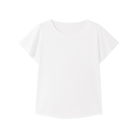 全棉时代 凉感水光棉家居上衣 棉绒白 M 女款