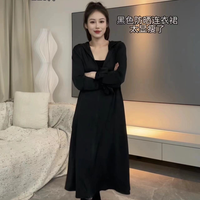 细马 防晒衣女夏季2026长款外套紫外线透气罩衫冰丝外穿轻薄黑色宽松型
