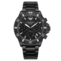 移动端：EMPORIO ARMANI Armani阿玛尼手表探索者曜黑表盘太阳能高档钢带男表AR11784