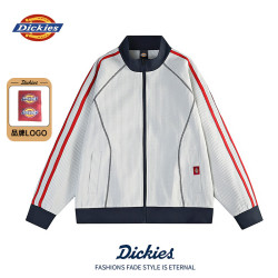 Dickies 秋冬季立领条纹休闲百搭运动夹克