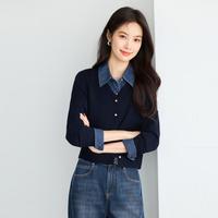 伊芙丽 蒋欣代言百搭V领针织开衫女2026新款休闲毛衫夏季
