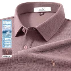 袋鼠 夏六角珠地短袖POLO衫男T恤