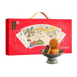 五芳斋 流心奶黄等五芳新月月饼礼盒 520g